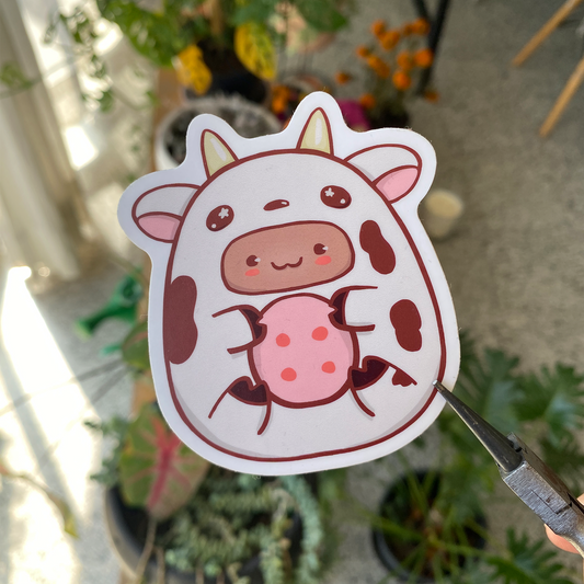 Sticker vaca kawaii